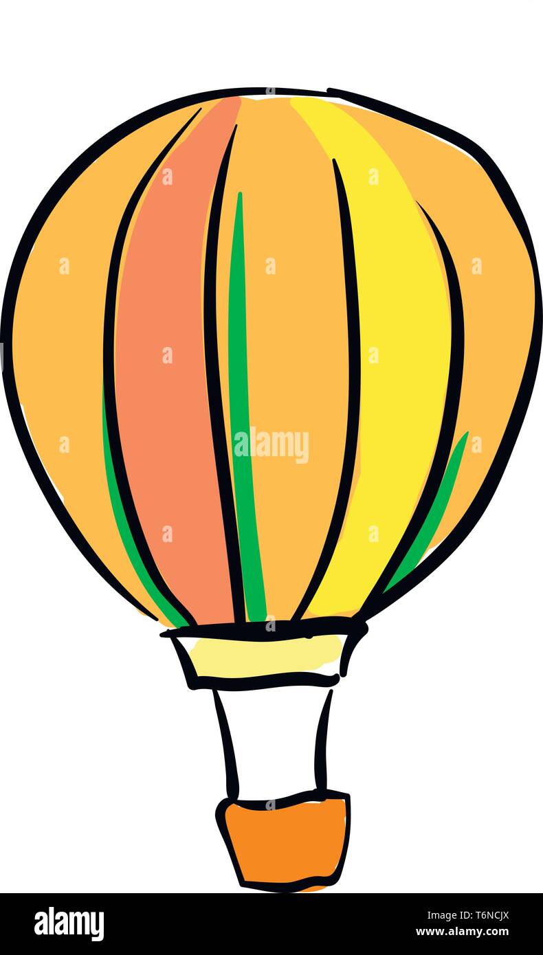 Un bellissimo tondo multicolor vettore paracadute il colore di disegno o illustrazione Illustrazione Vettoriale