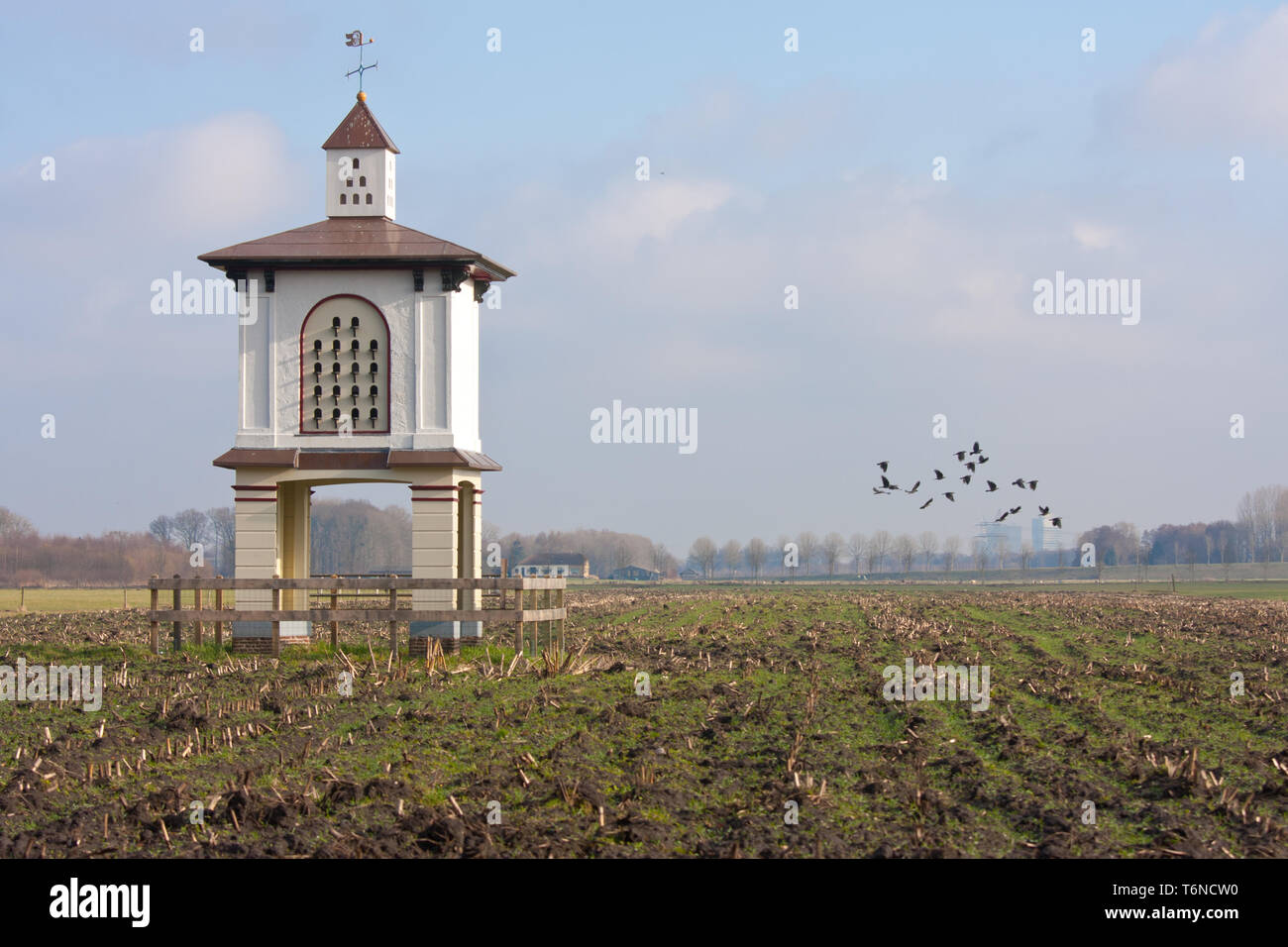 Piccionaia in olandese del paesaggio rurale Foto Stock