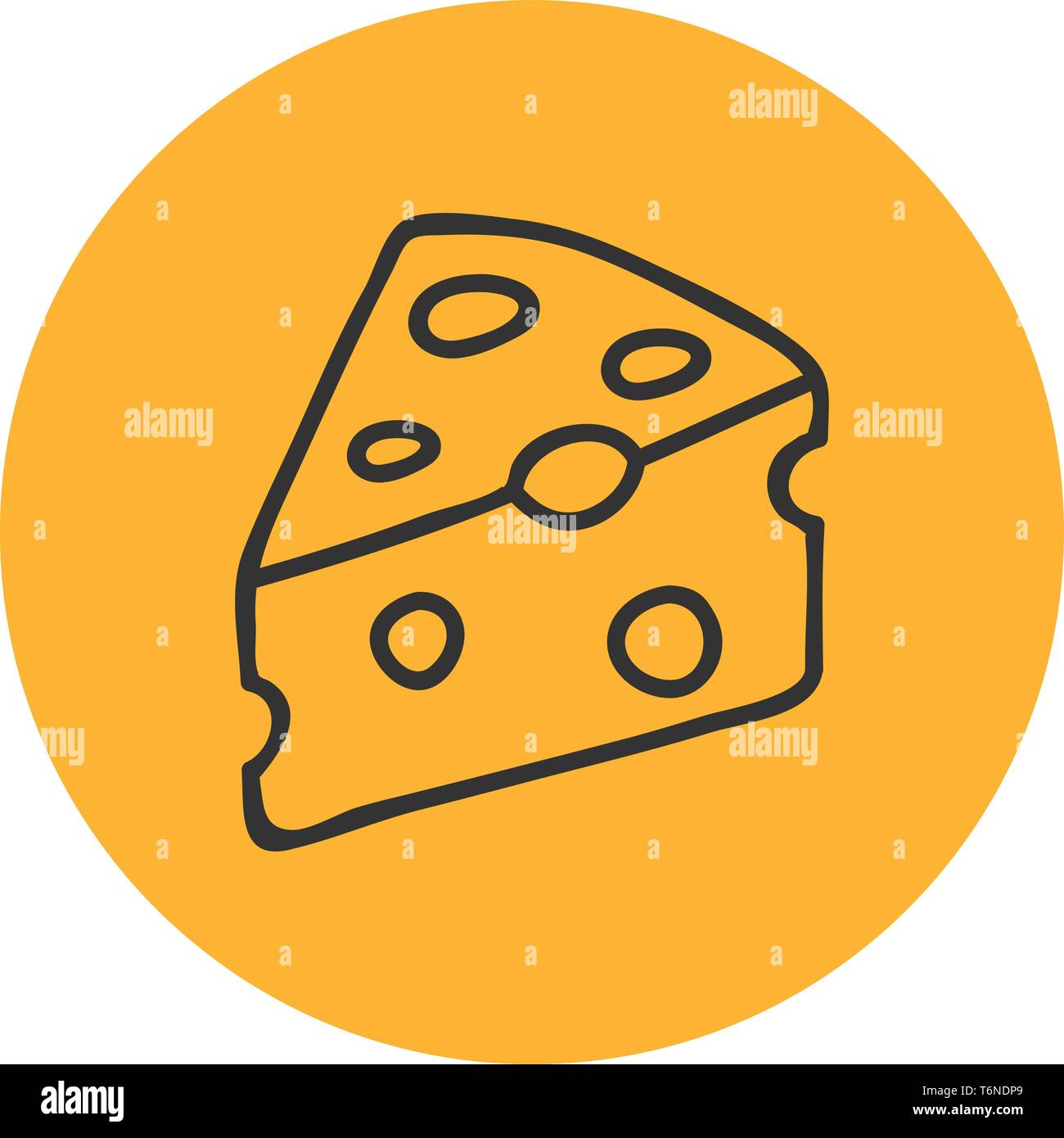 Ritratto di un formaggio triangolare di tutti i tempi il mouse il cibo preferito impostato su sfondo marrone colore di vettore di disegno o illustrazione Illustrazione Vettoriale