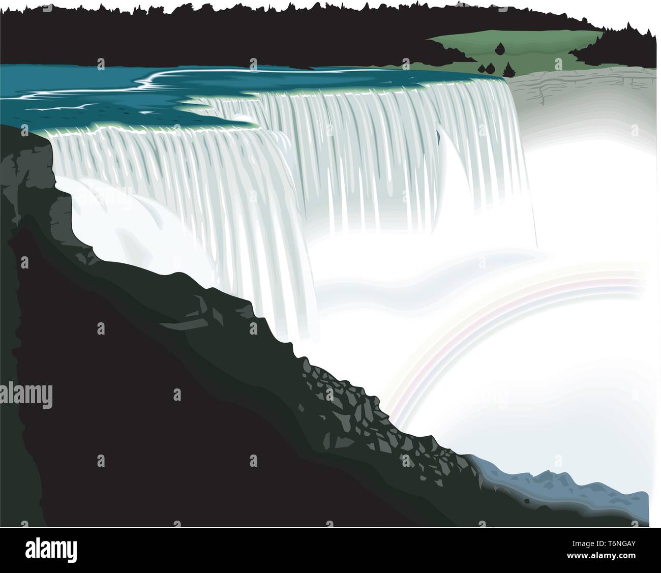 Cascate del Niagara illustrazione vettoriale Illustrazione Vettoriale
