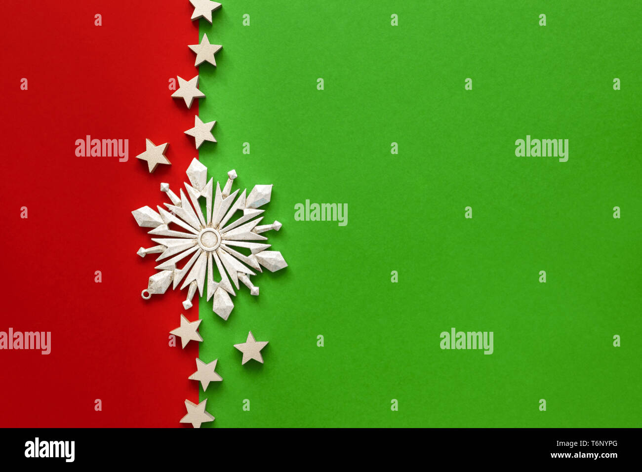 Decorazione di Natale sfondo con colori complementari Foto Stock