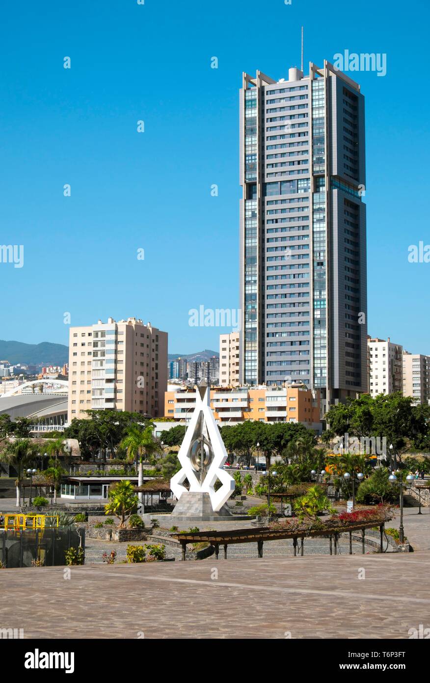 La scultura del vento da Cesar Manrique, Santa Cruz de Tenerife, Tenerife, Isole Canarie, Spagna Foto Stock