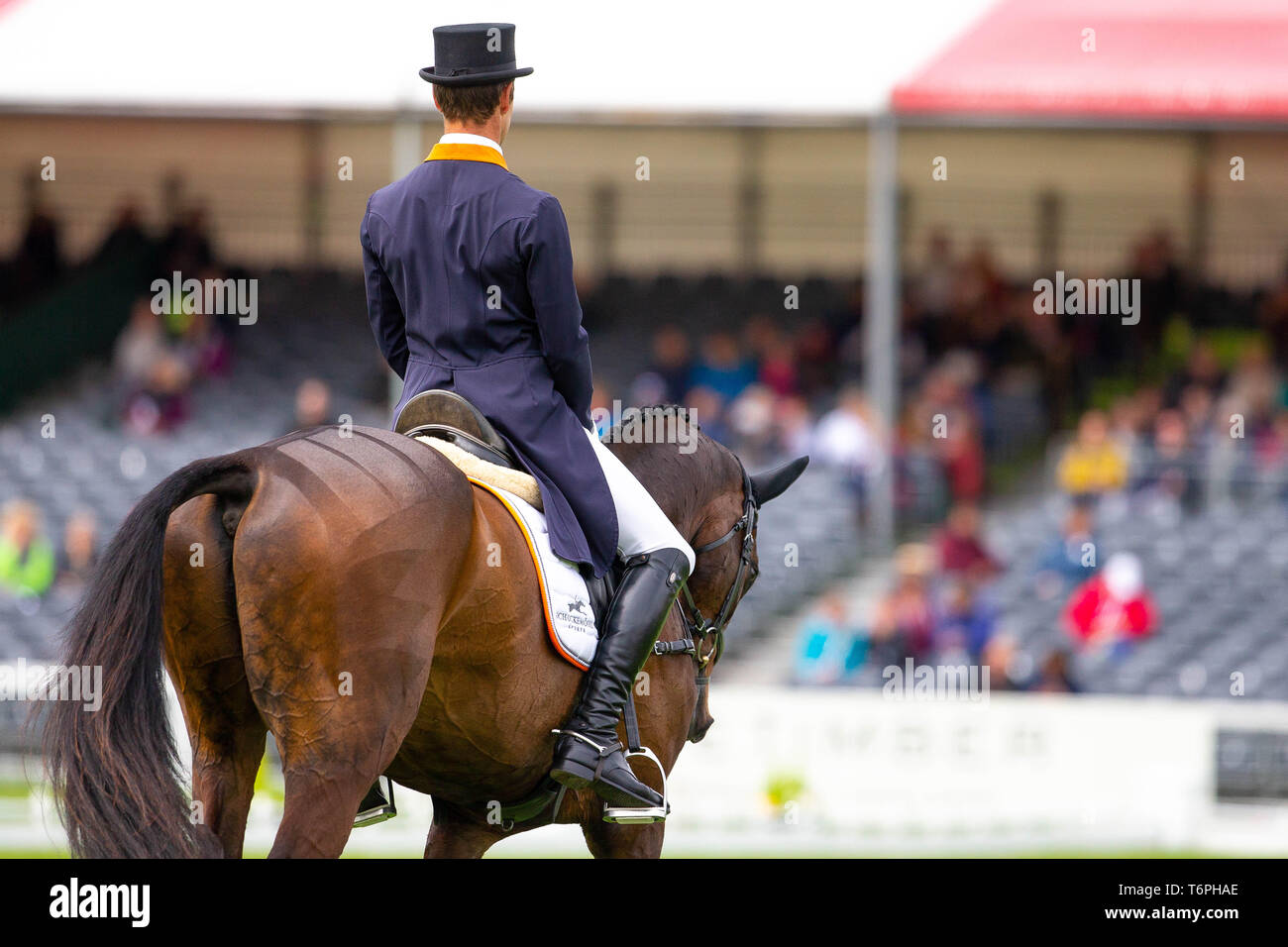 Badminton, UK. Il 2 maggio 2019. Christopher Burton. AUS. Graf Liberty. Punteggio ottenuto 27.7. Dressage. Mitsubishi Motors Badminton Horse Trials. Rolex Grand Slam evento. Horse Trials. Eventing. Badminton. Gloucestershire. Regno Unito. GBR. 02/05/2019. Credito: Sport In immagini/Alamy Live News Foto Stock