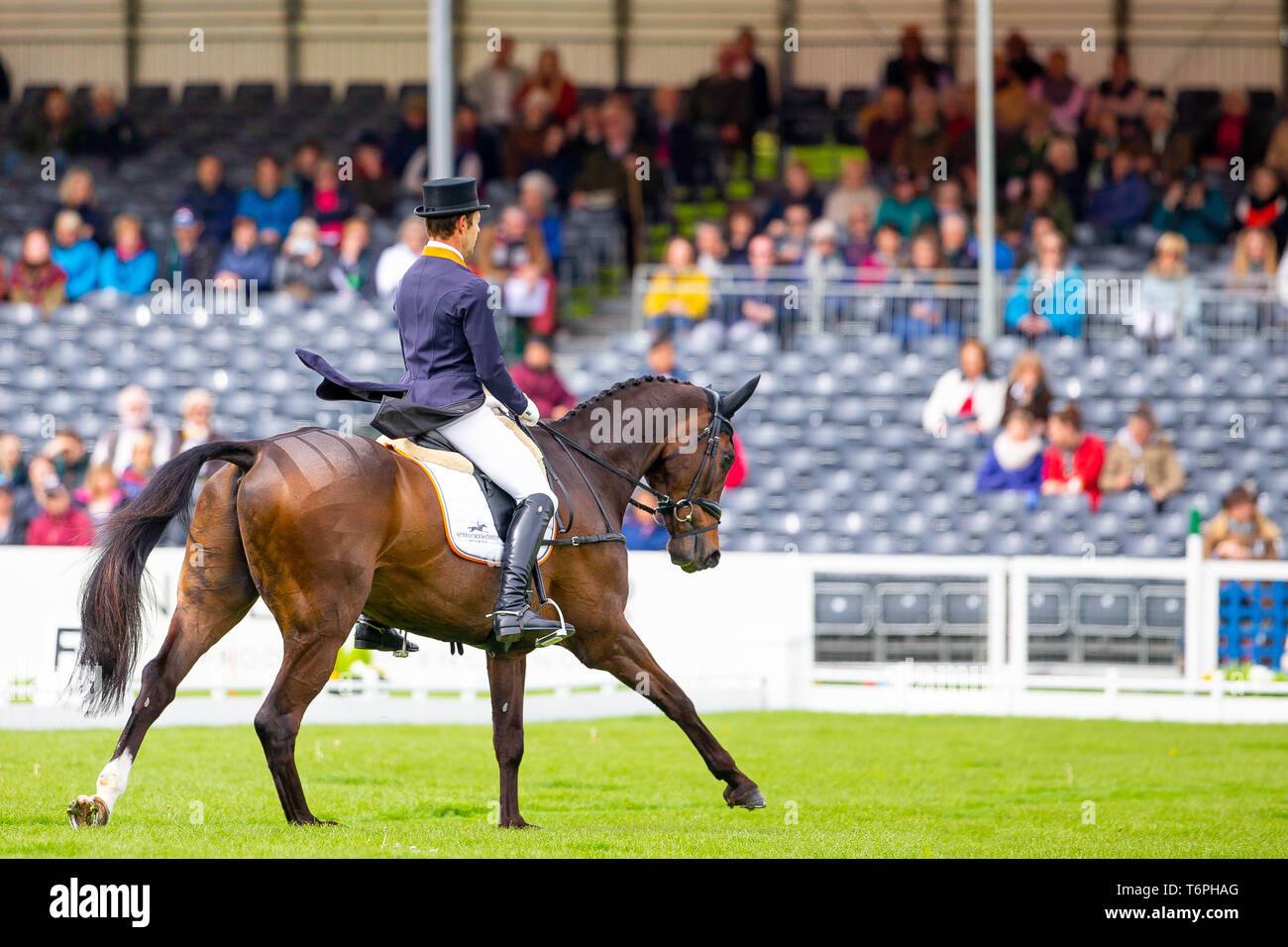 Badminton, UK. Il 2 maggio 2019. Christopher Burton. AUS. Graf Liberty. Punteggio ottenuto 27.7. Dressage. Mitsubishi Motors Badminton Horse Trials. Rolex Grand Slam evento. Horse Trials. Eventing. Badminton. Gloucestershire. Regno Unito. GBR. 02/05/2019. Credito: Sport In immagini/Alamy Live News Foto Stock