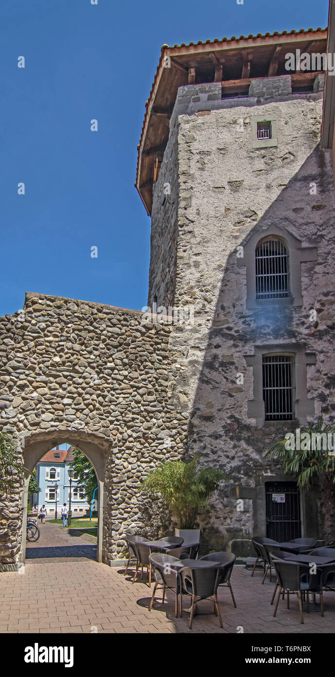 Radolfzell Town-Gate Höllturm Foto Stock