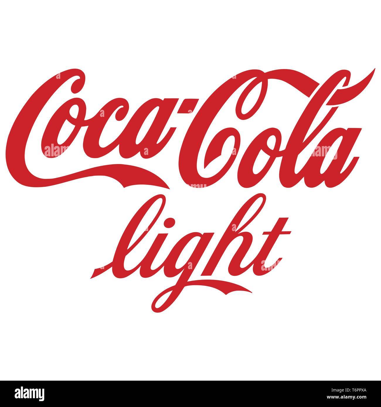 Rosso coca cola light logo, corporate identity, scritte, opzionale, sfondo bianco, Germania Foto Stock