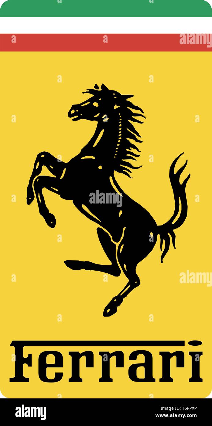 Logo Ferrari, corporate identity, scritte, Germania Foto stock - Alamy