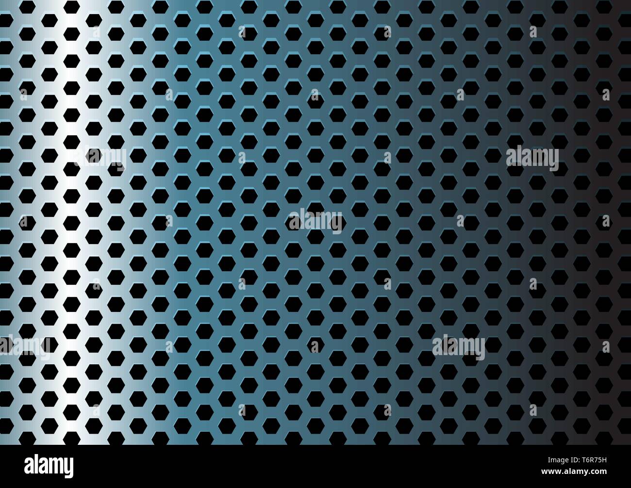 Texture di metallo / pattern con fori esagonali Illustrazione Vettoriale