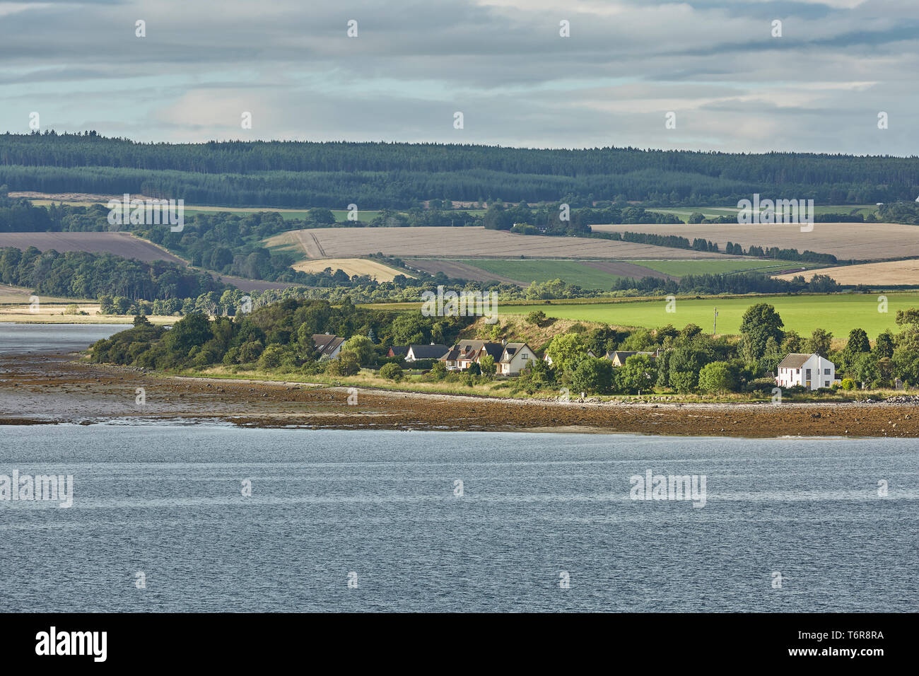 Seascape e paesaggio di Invergordon in Scozia, Regno Unito Foto Stock