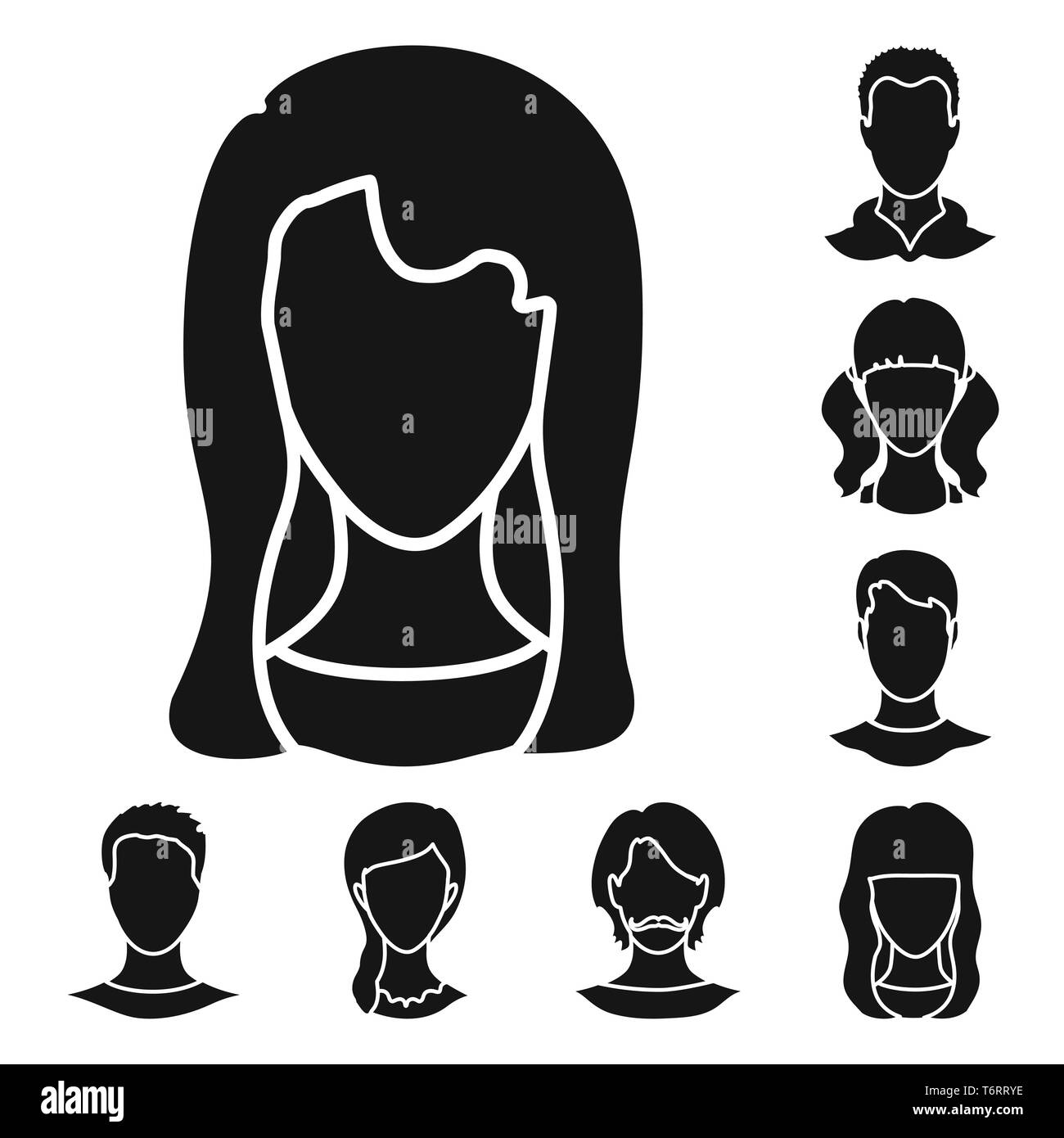 Illustrazione Vettoriale di carattere e il profilo del logo. Set di caratteri e stock dummy illustrazione vettoriale. Illustrazione Vettoriale