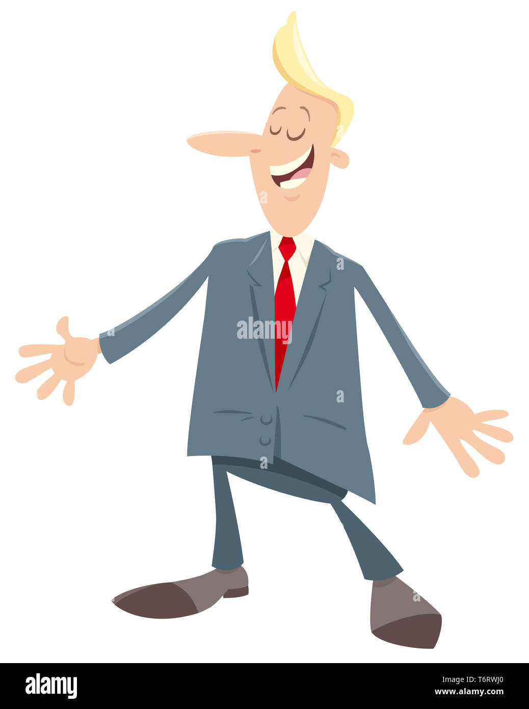 Uomo o imprenditore personaggio dei fumetti Foto Stock