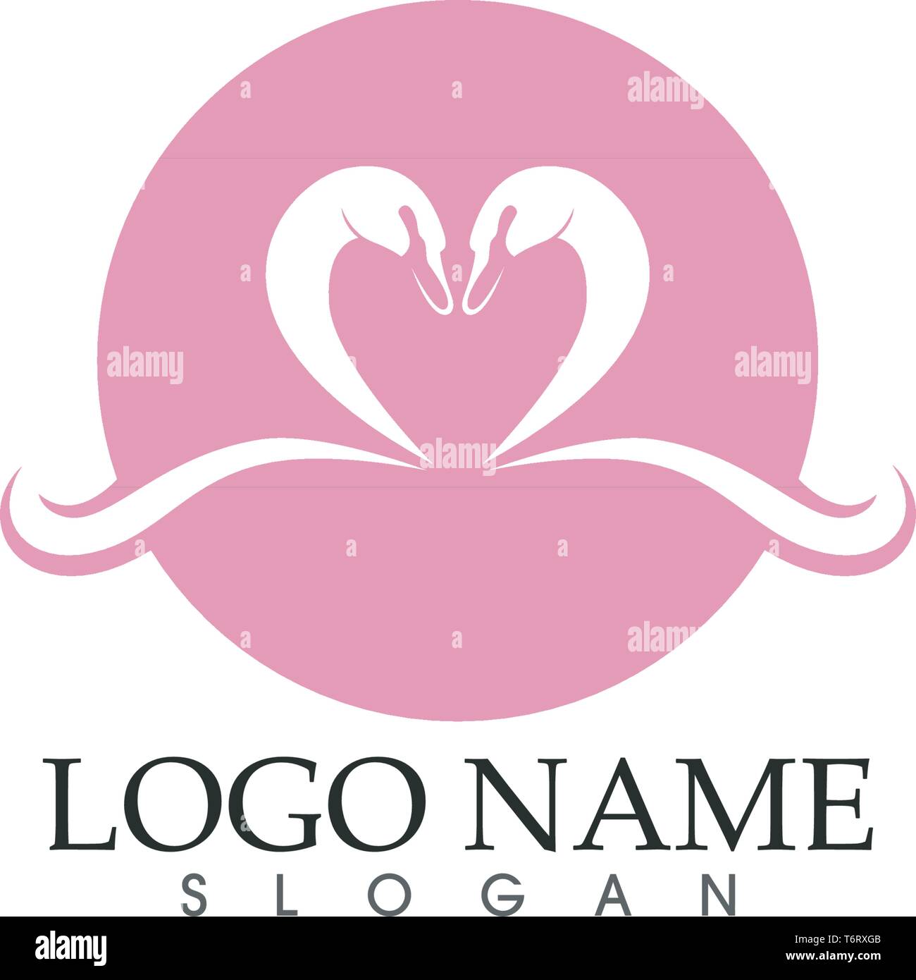 Swan simboli logoand icone template vettoriale Illustrazione Vettoriale