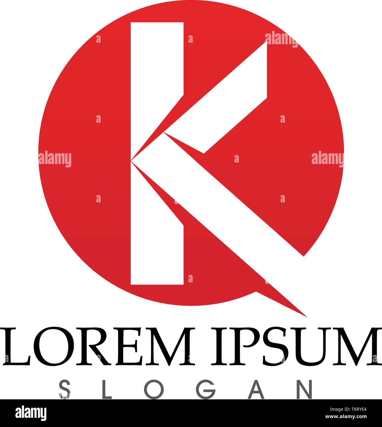 K lettera piegata astratto Logo aziendale Symbol Illustrazione Vettoriale