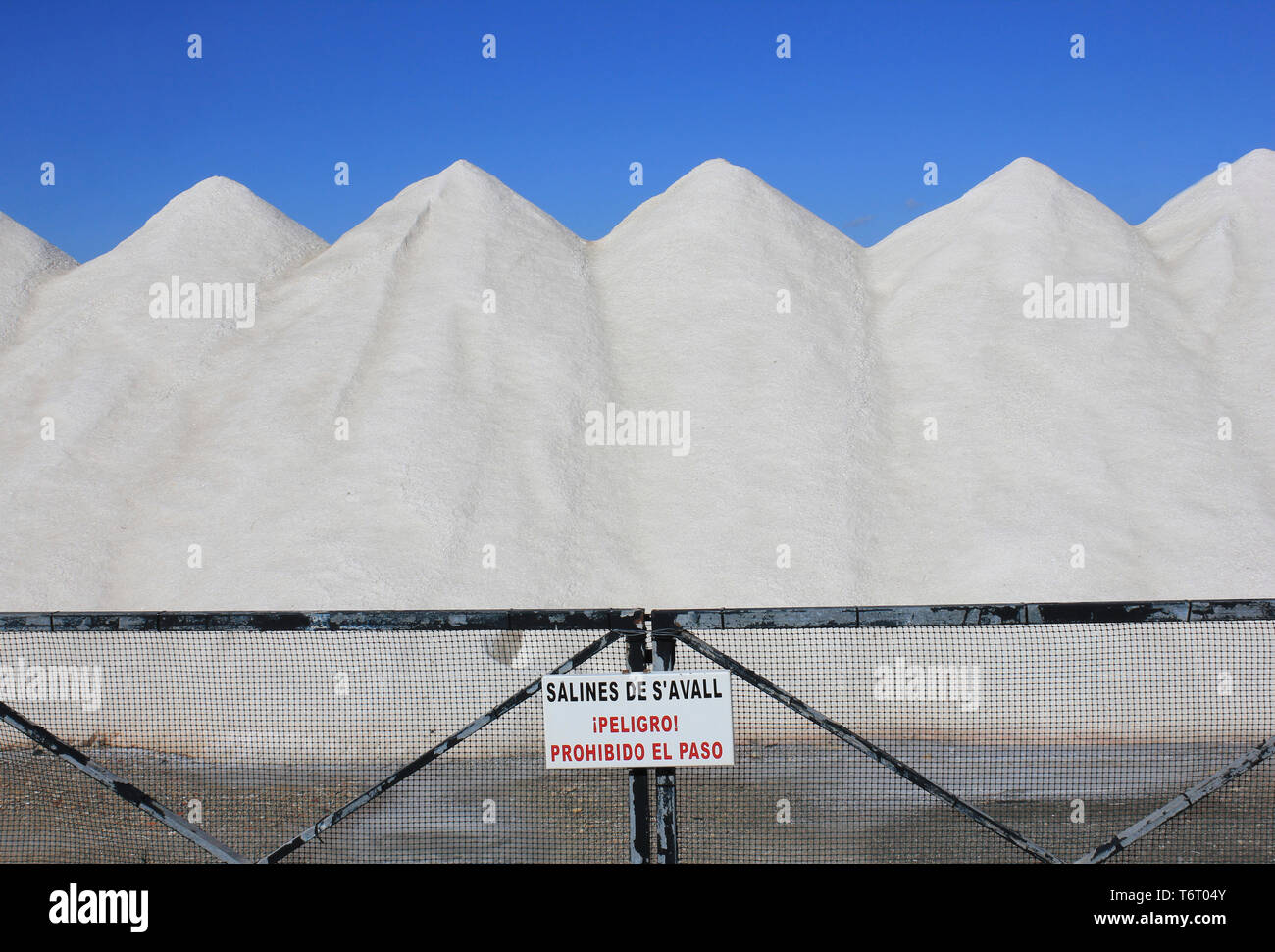 Opere di sale a Salinas de S'Avall, Colonia Sant Jordi a Maiorca Foto Stock