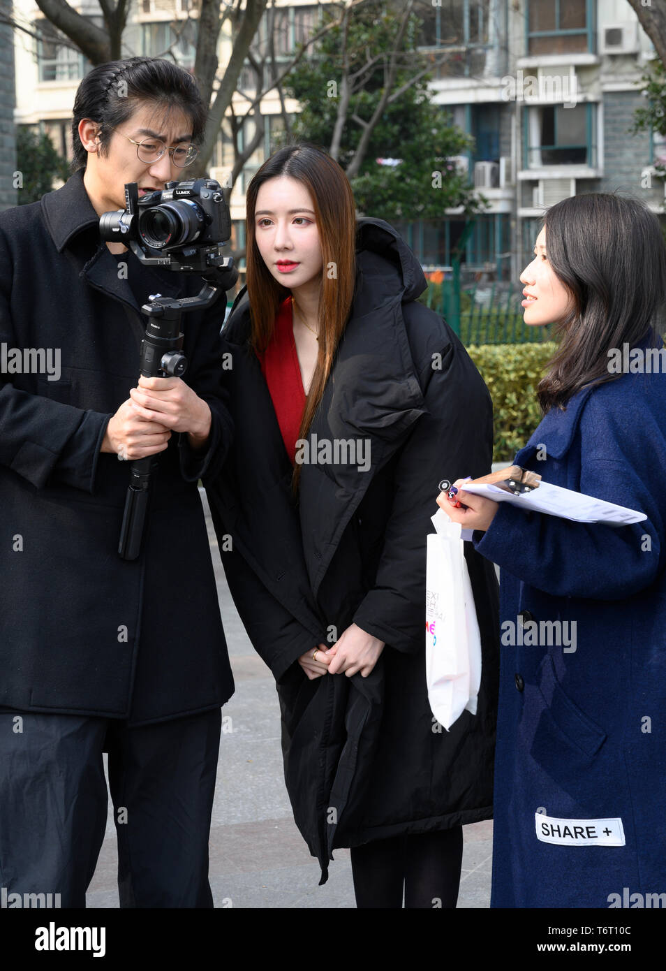 Modello cinese di cattura a fini commerciali nella città di Shanghai Foto Stock