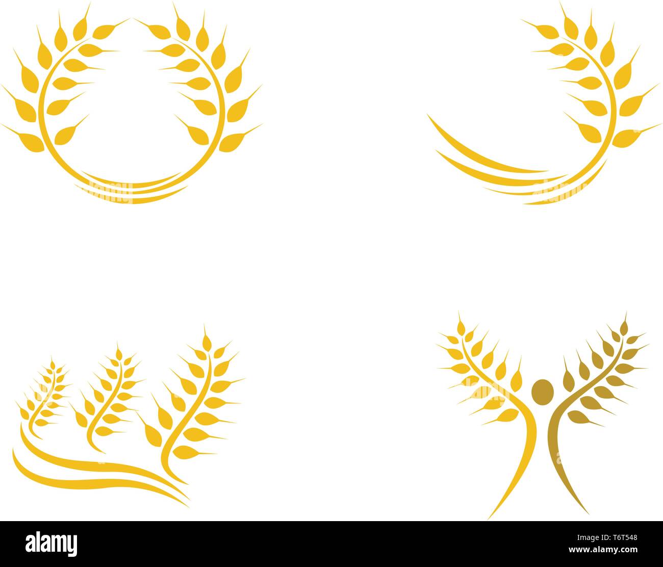 Agricoltura Logo grano modello icona vettore design Illustrazione Vettoriale