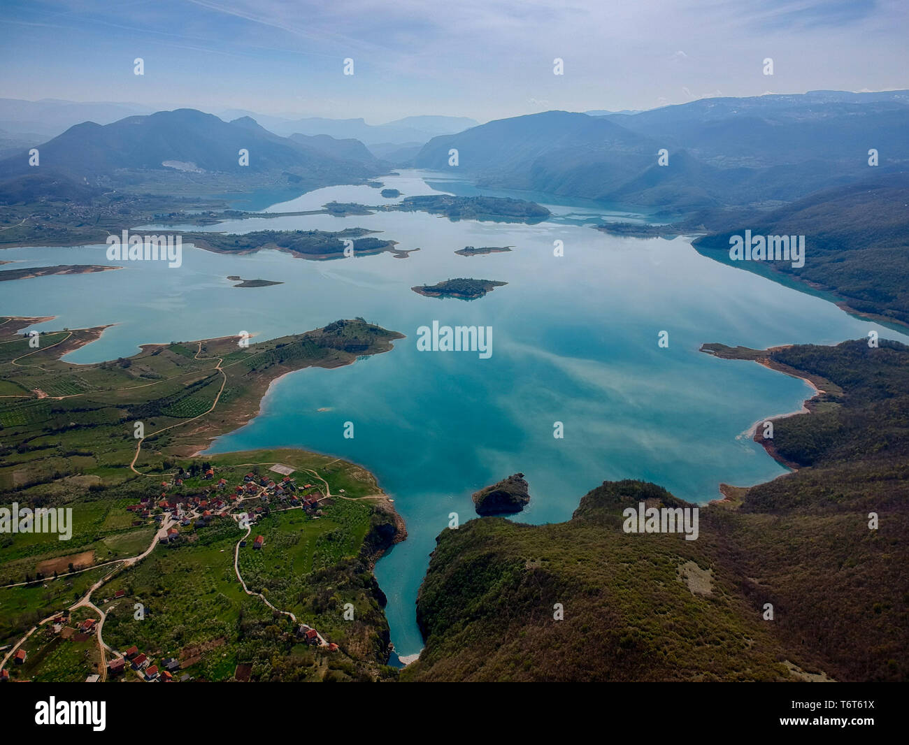 Vista aerea di Rama lago o Ramsko jezero , Bosnia e Erzegovina Foto Stock
