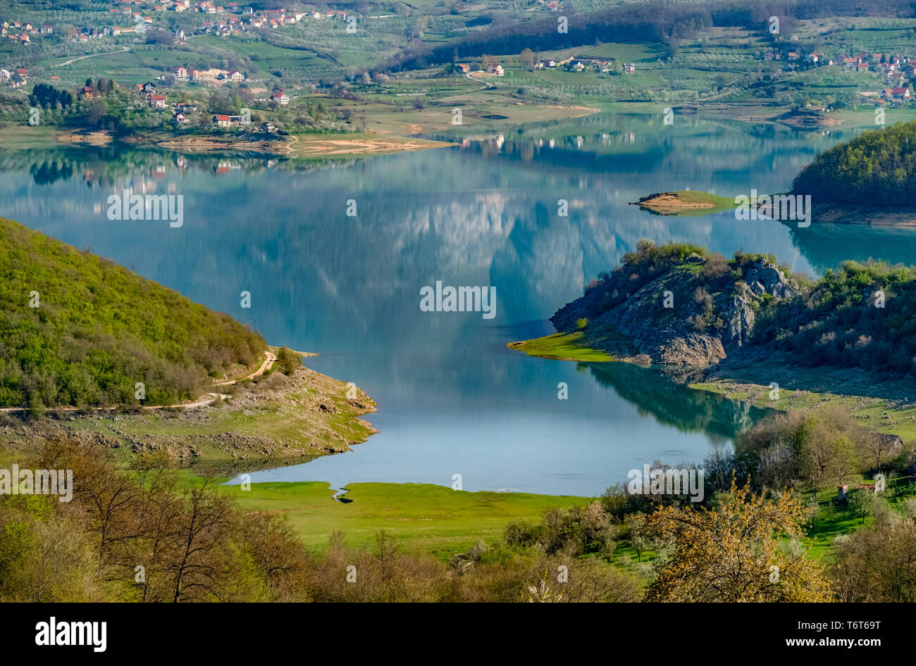 Vista aerea di Rama lago o Ramsko jezero , Bosnia e Erzegovina Foto Stock
