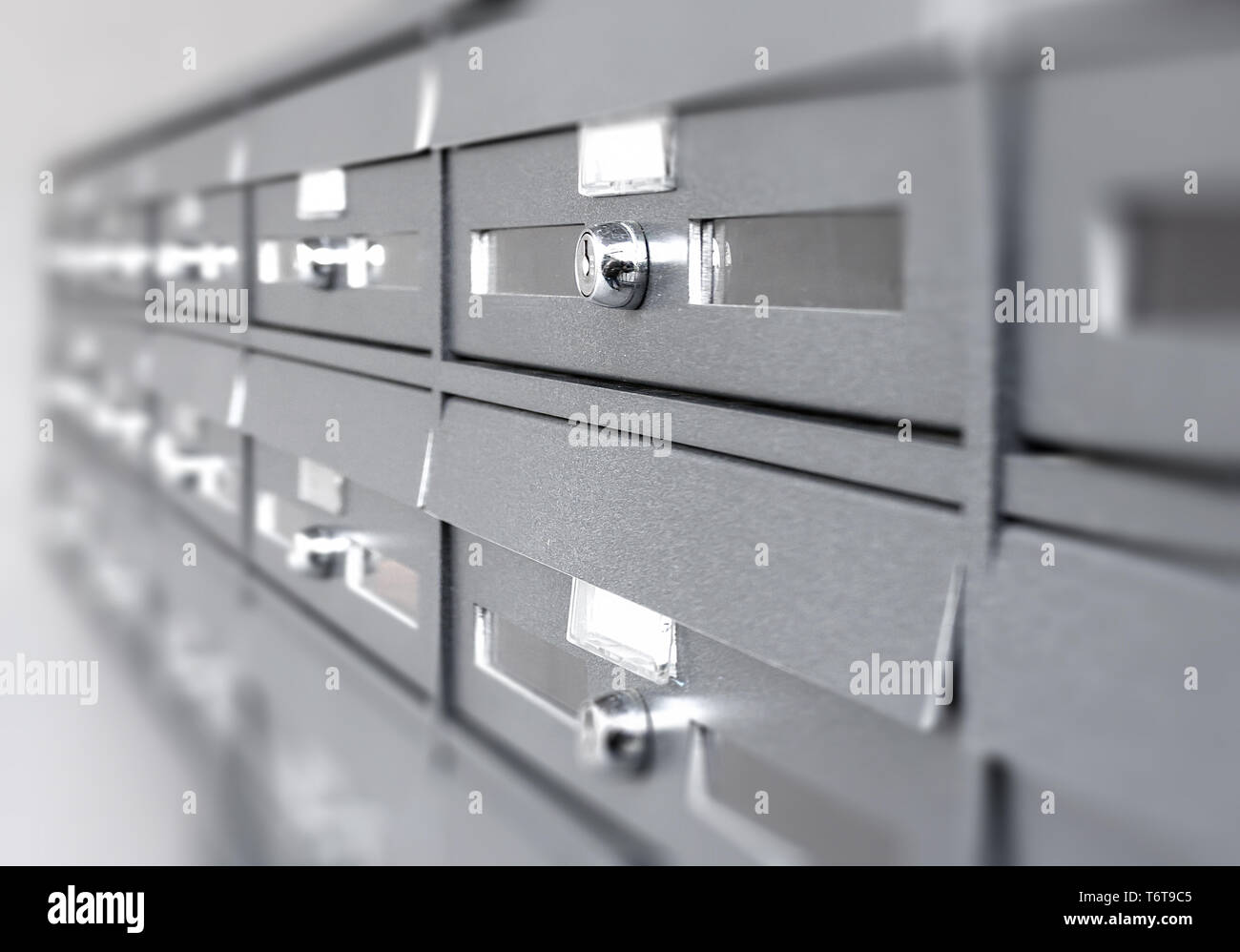 Alluminio le caselle di posta Foto Stock