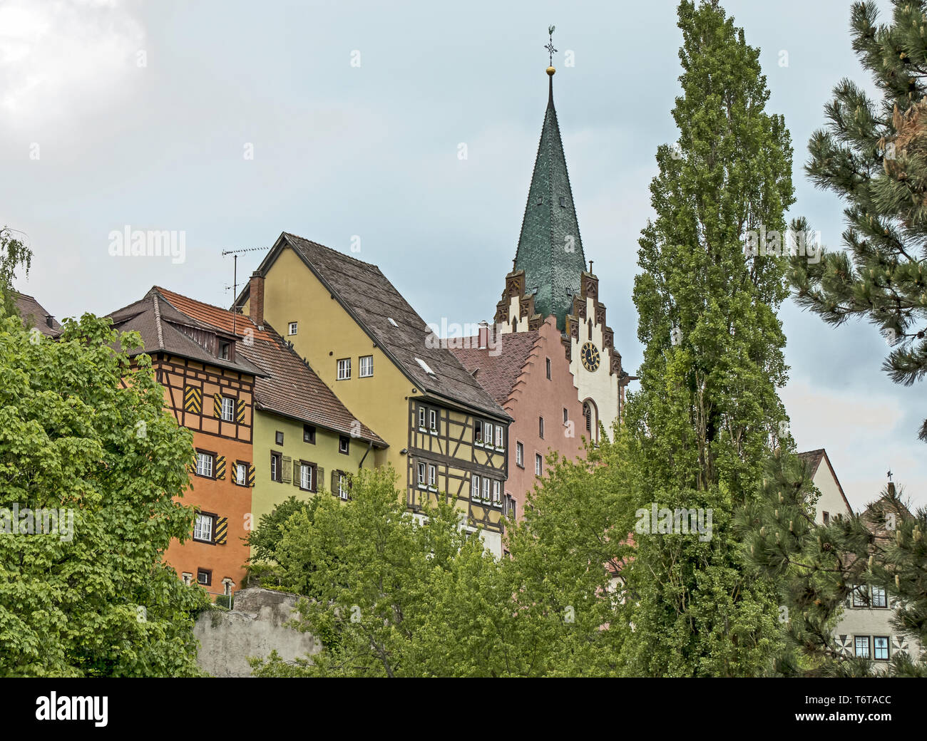 Città vecchia Engen con city chiesa Mariä assunta Foto Stock