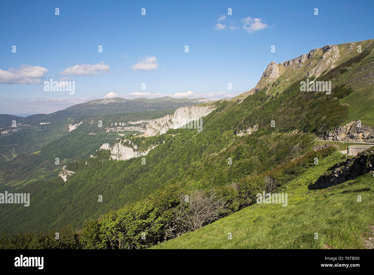 Vista da Col de la Bataille Vercors Parco Nazionale di Francia Foto Stock