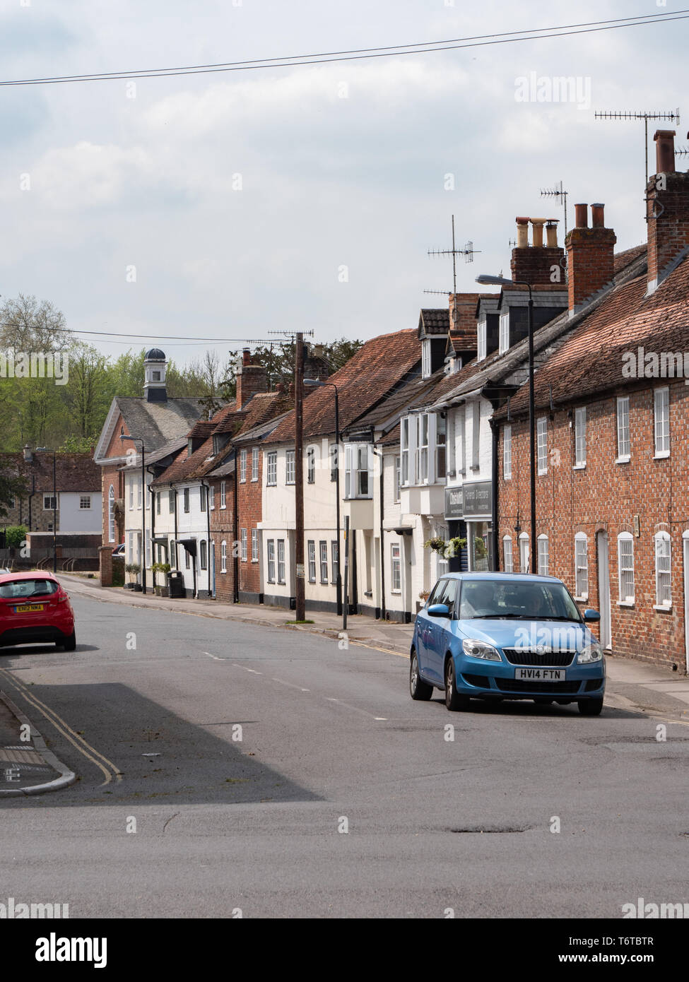 Casa facciate in South Street, Wilton, Salisbury, Wiltshire, Regno Unito. Foto Stock