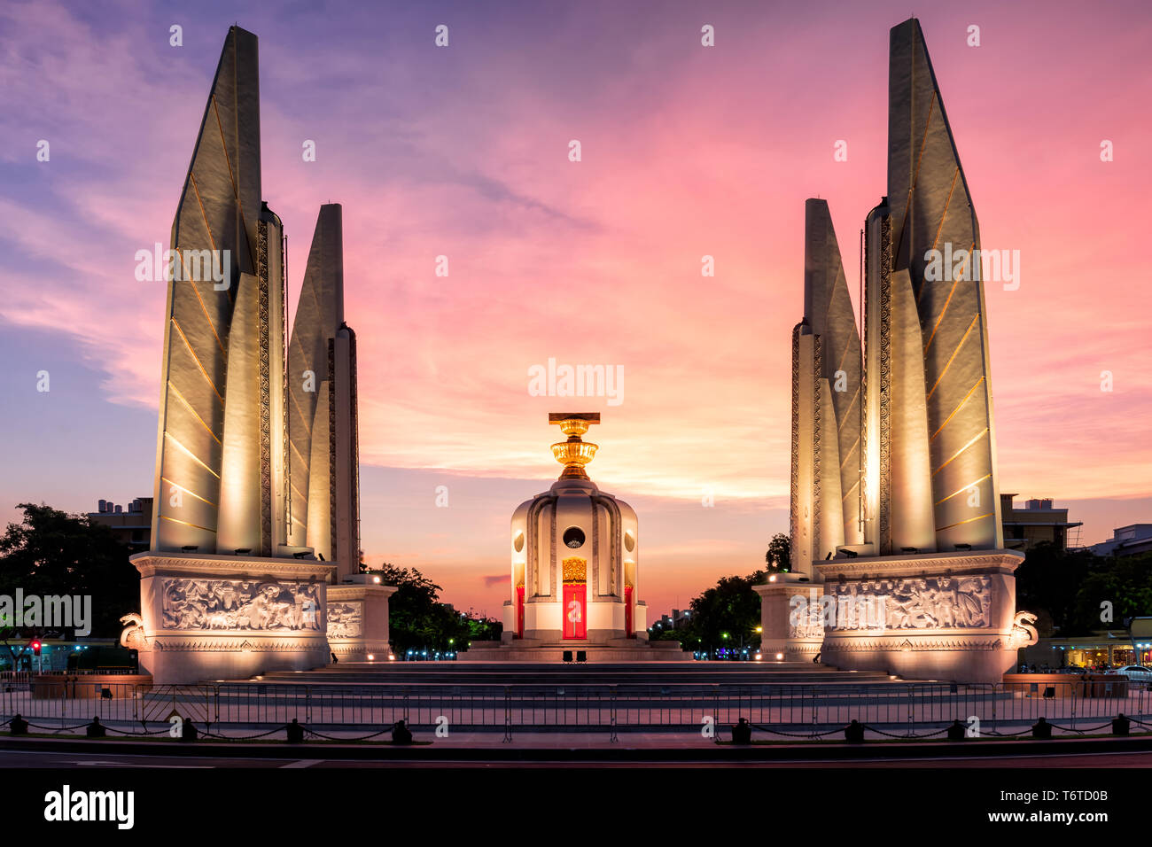 La democrazia un monumento bangkok Foto Stock