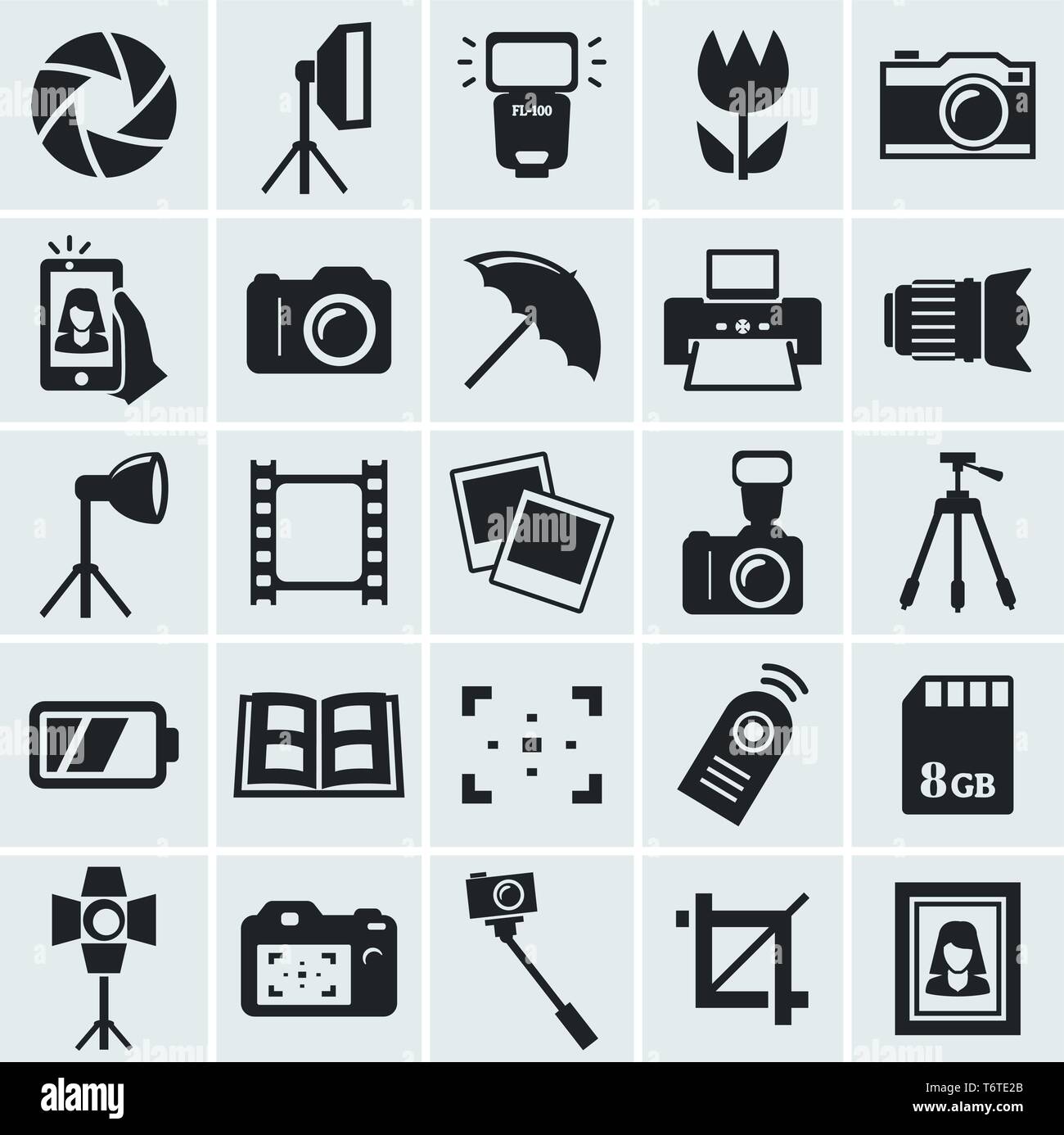 Le icone delle foto. Set di vettore. Illustrazione Vettoriale