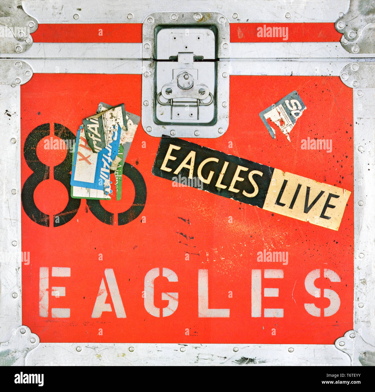 Eagles - copertina originale in vinile - Eagles Live - 1980 Foto Stock