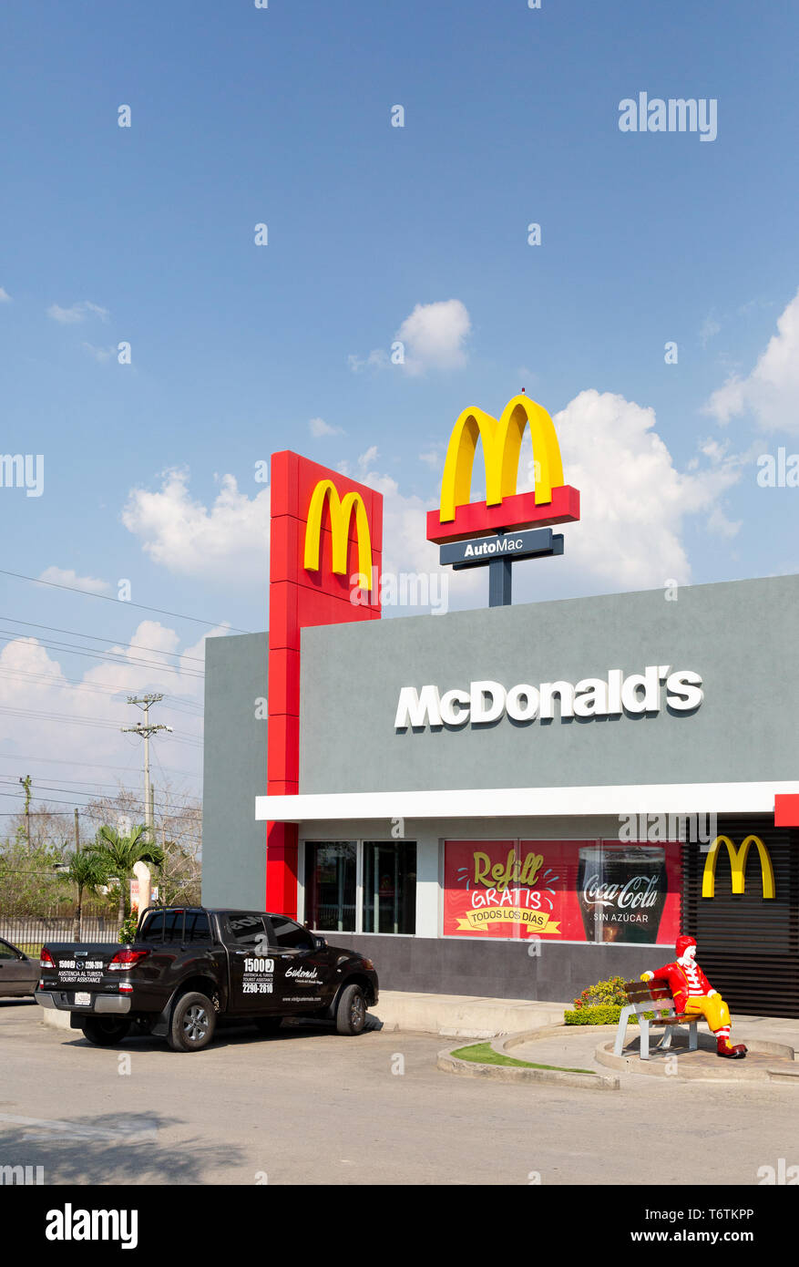 McDonalds America Latina: McDonalds un ristorante fast food, Flores Città del Guatemala America Centrale Foto Stock