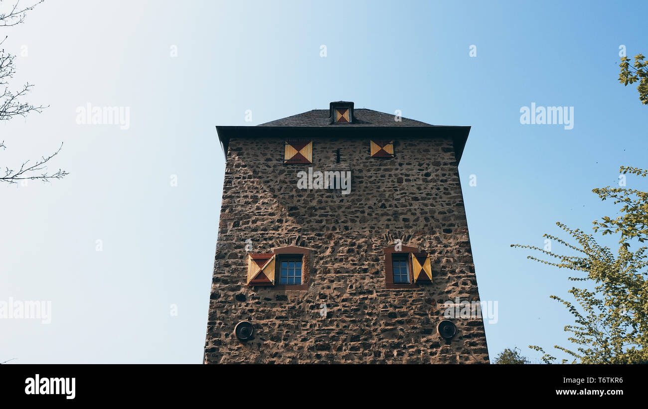 Città Torre a parete Foto Stock