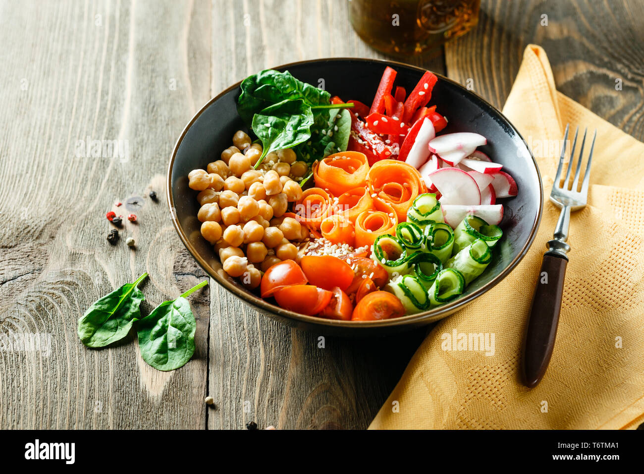 Ciotola di Buddha, sano ed equilibrato il cibo. Foto Stock