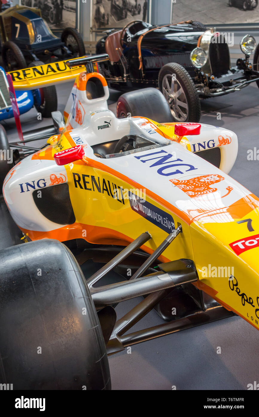 2008 Renault R28 showcar F1, Francese Formula One racing car a Autoworld, classic automobile museum a Bruxelles, in Belgio Foto Stock
