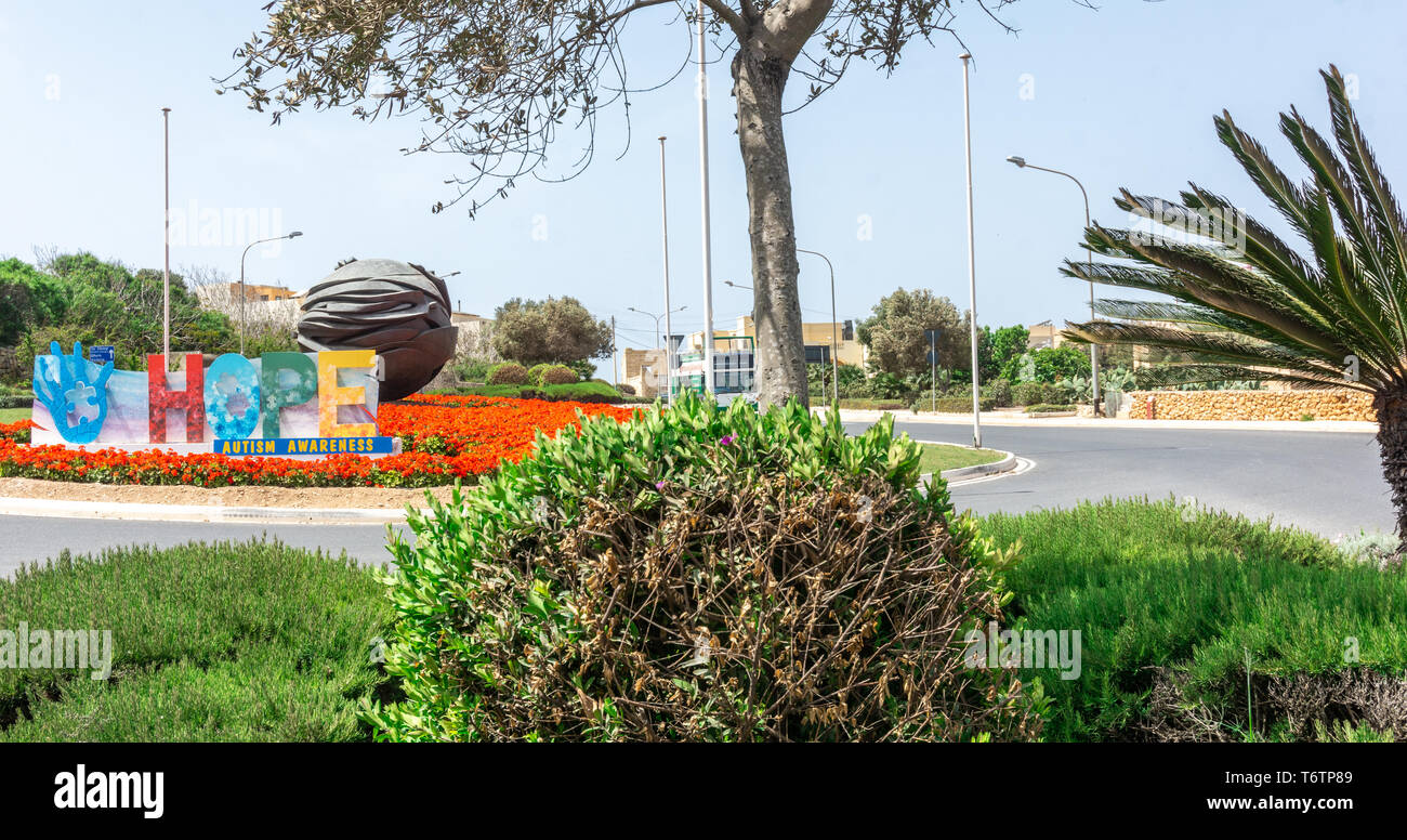 L'autismo giorno di speranza e di consapevolezza Foto Stock