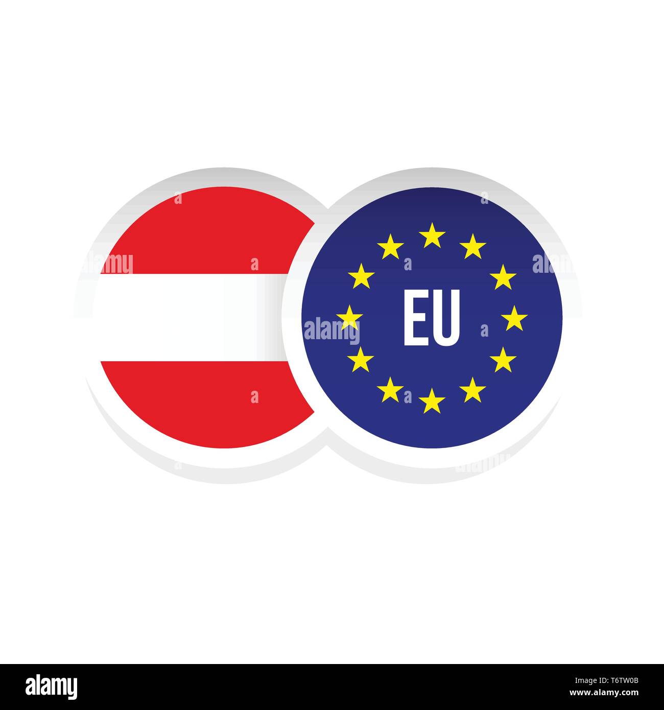 Austria Unione europea bandiera di badge Illustrazione Vettoriale