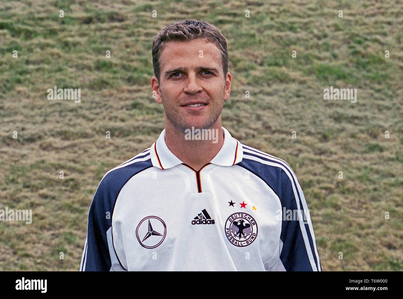 Oliver Bierhoff, deutscher Fußballspieler und Nationalspieler, Deutschland 2000. Il calcio tedesco giocatore Oliver Bierhoff, Germania 2000. Foto Stock