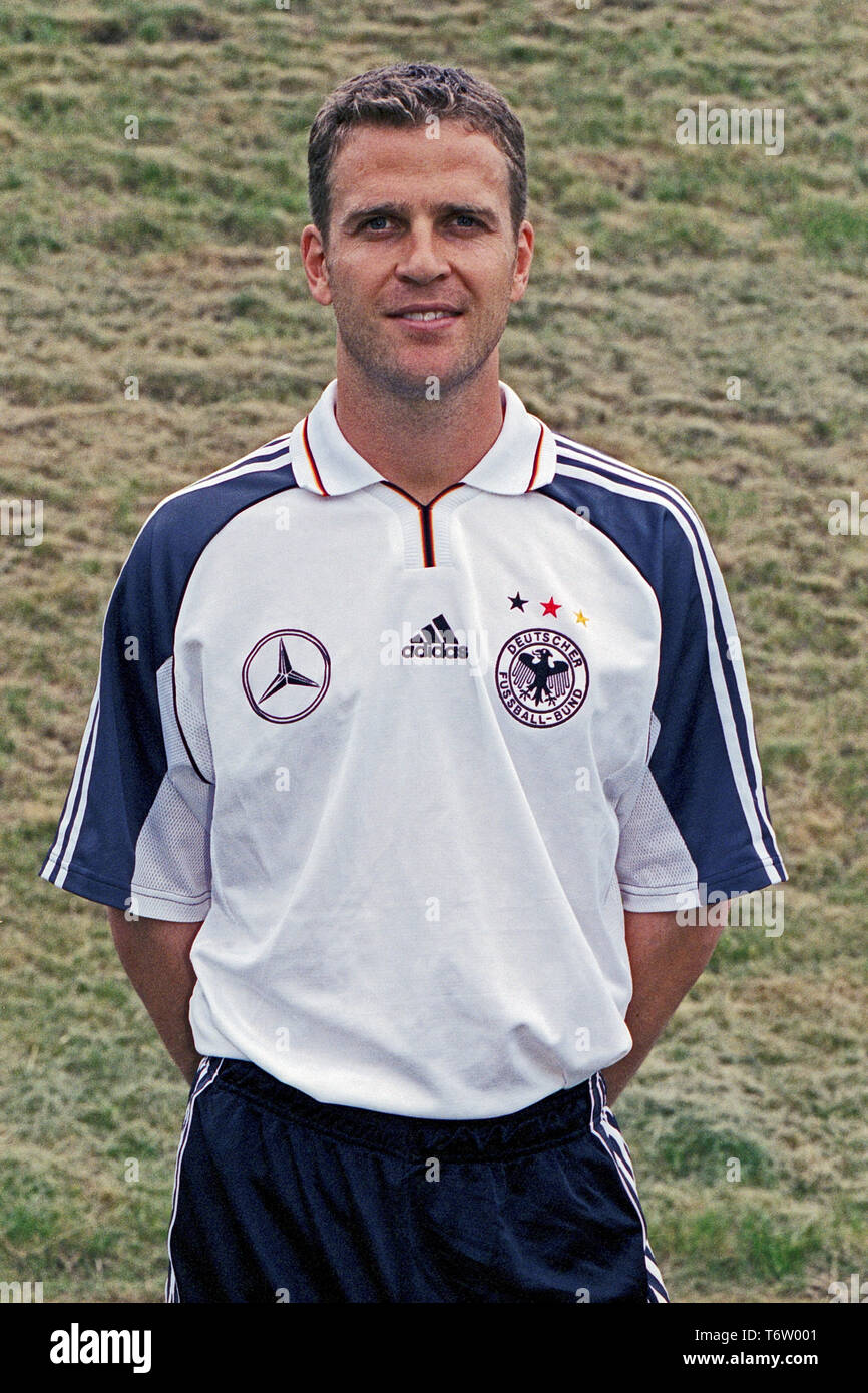 Oliver Bierhoff, deutscher Fußballspieler und Nationalspieler, Deutschland 2000. Il calcio tedesco giocatore Oliver Bierhoff, Germania 2000. Foto Stock