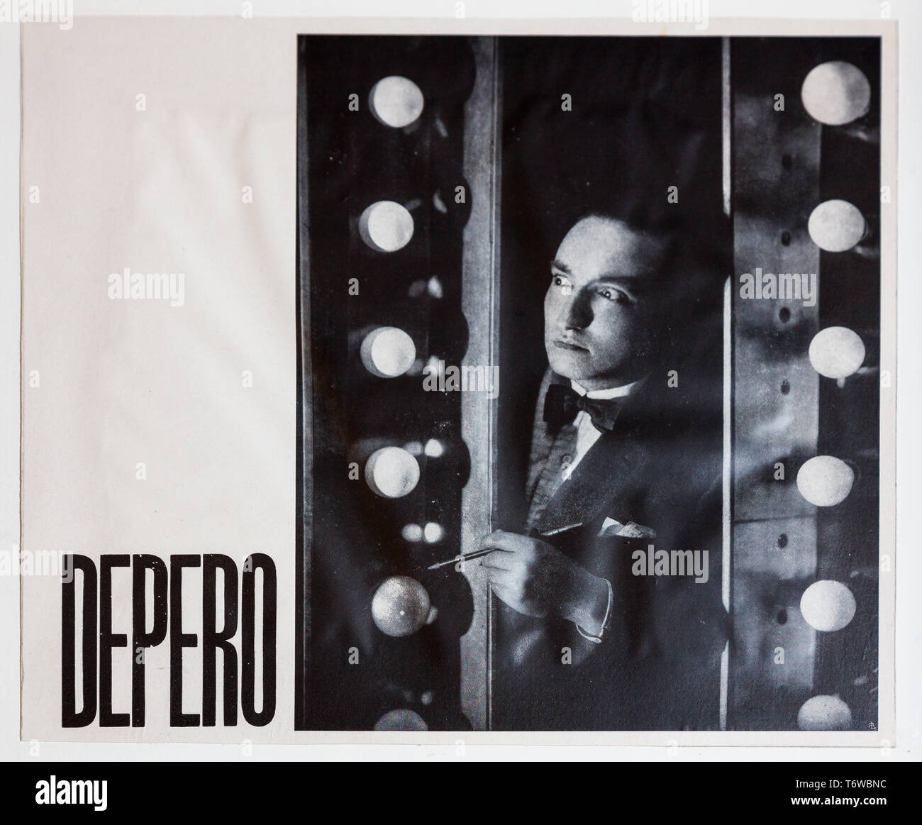 Rovereto, Casa Depero: ritratto fotografico di Fortunato Depero. [Ita] Rovereto, Casa Depero: Fortunato Depero è ritratto fotografico. Foto Stock