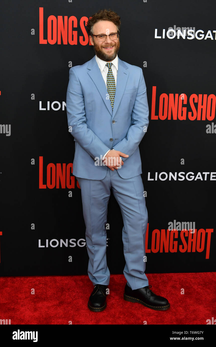 Seth Rogen assiste la premiere del 'Colpo lungo' a AMC Lincoln Square Theatre on April 30, 2019 in New York City. Foto Stock