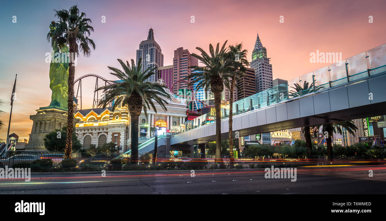 New York skyline della città di Las Vegas Nevada Foto Stock