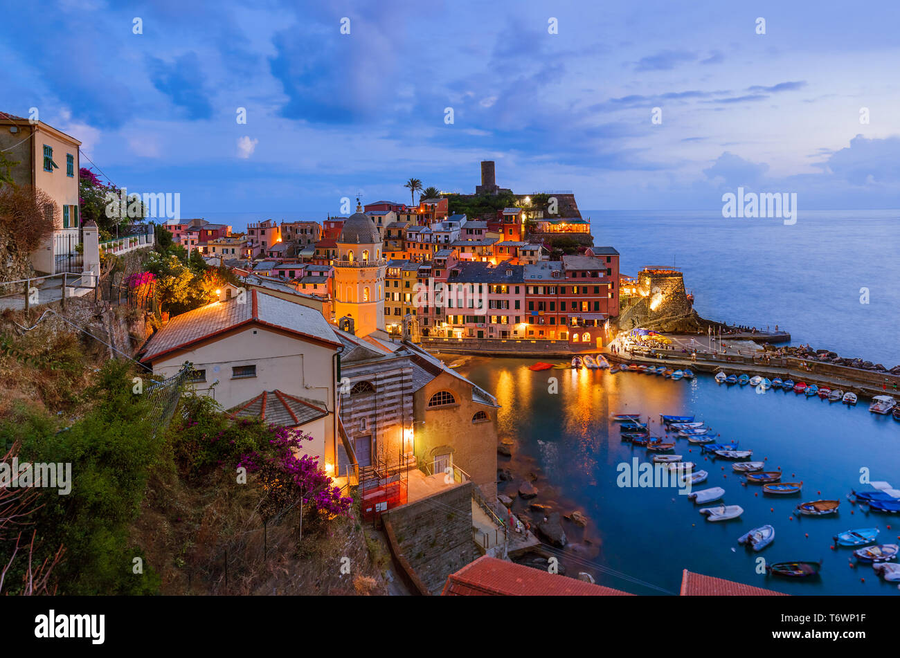 Vernazza in Cinque Terre - Italia Foto Stock