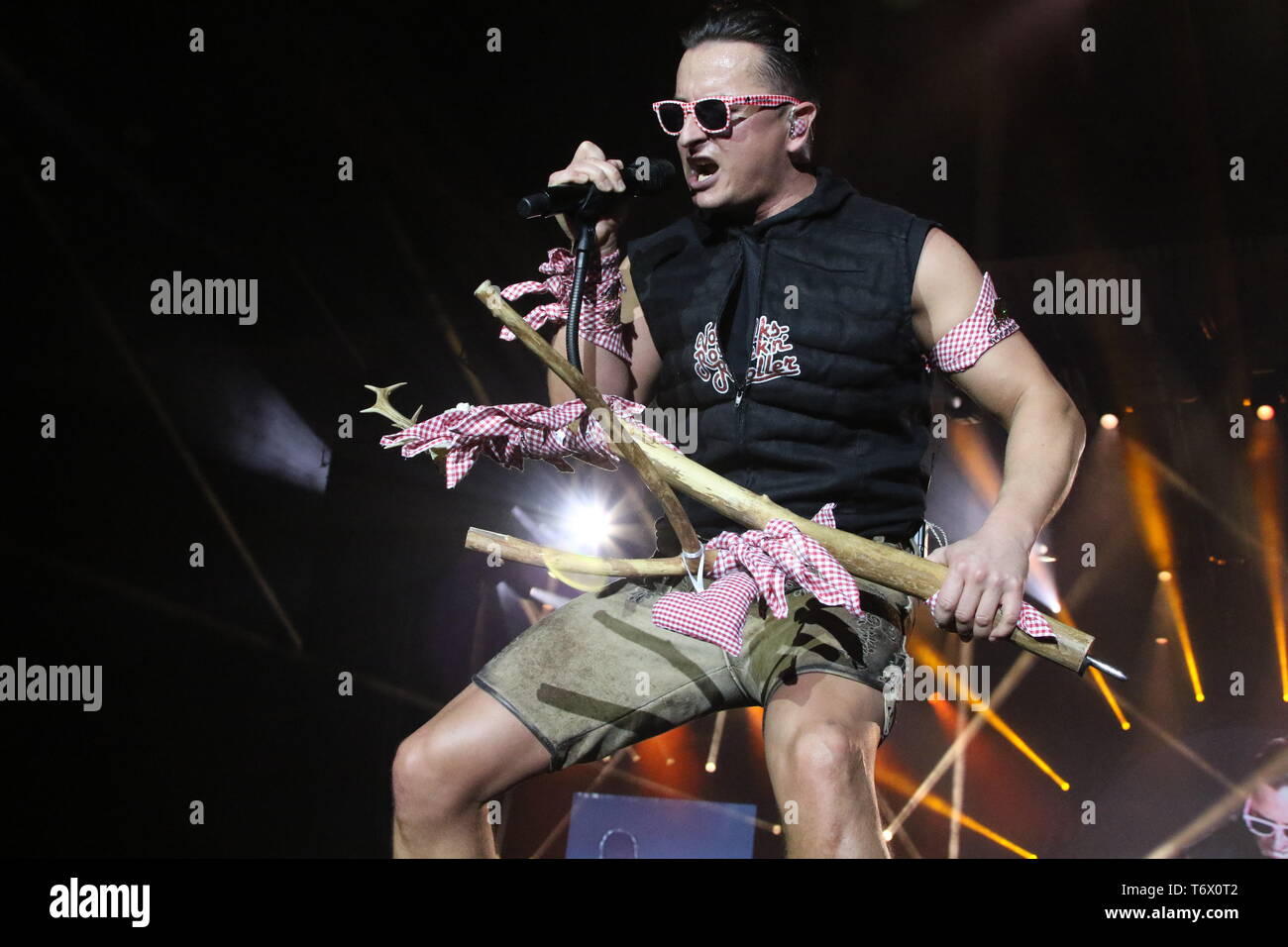 Cantante tedesco Andreas Gabalier a Tour, Freiburg, 2018 Foto Stock