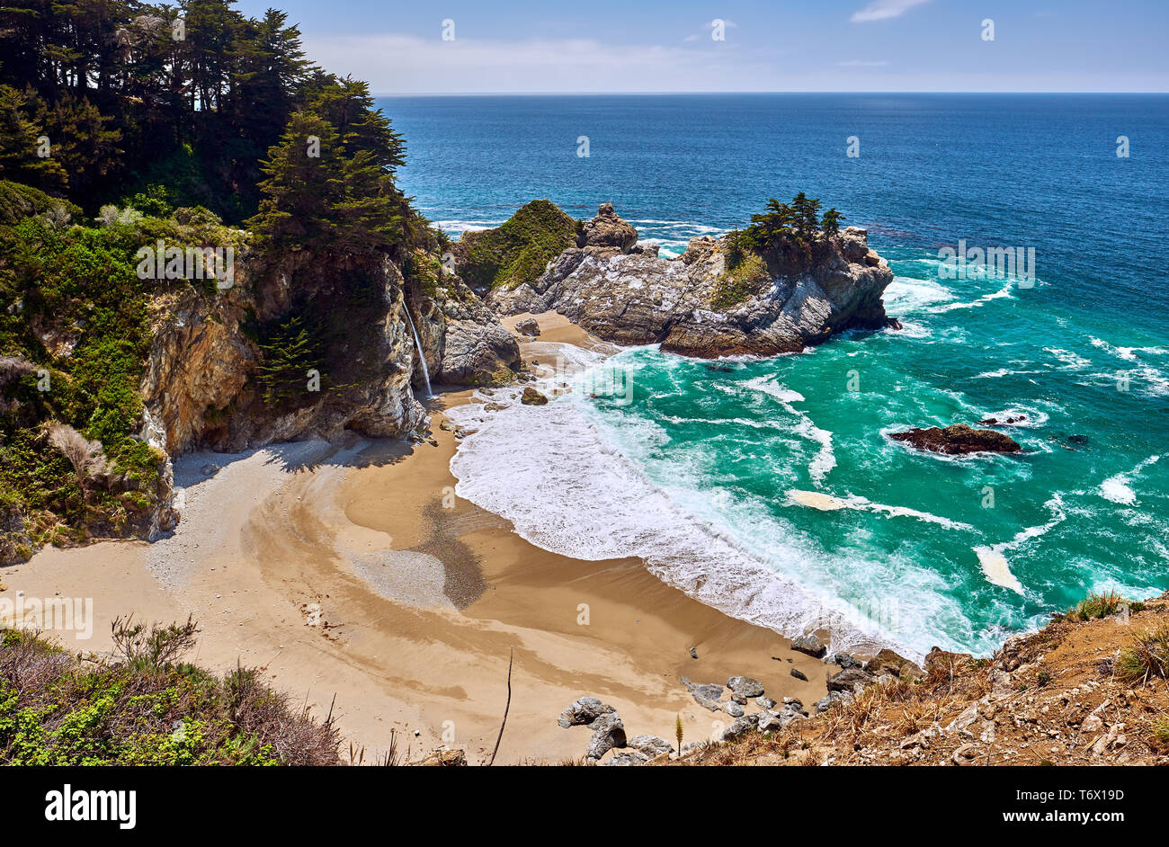 USA Pacific Coast beach paesaggio, California Foto Stock