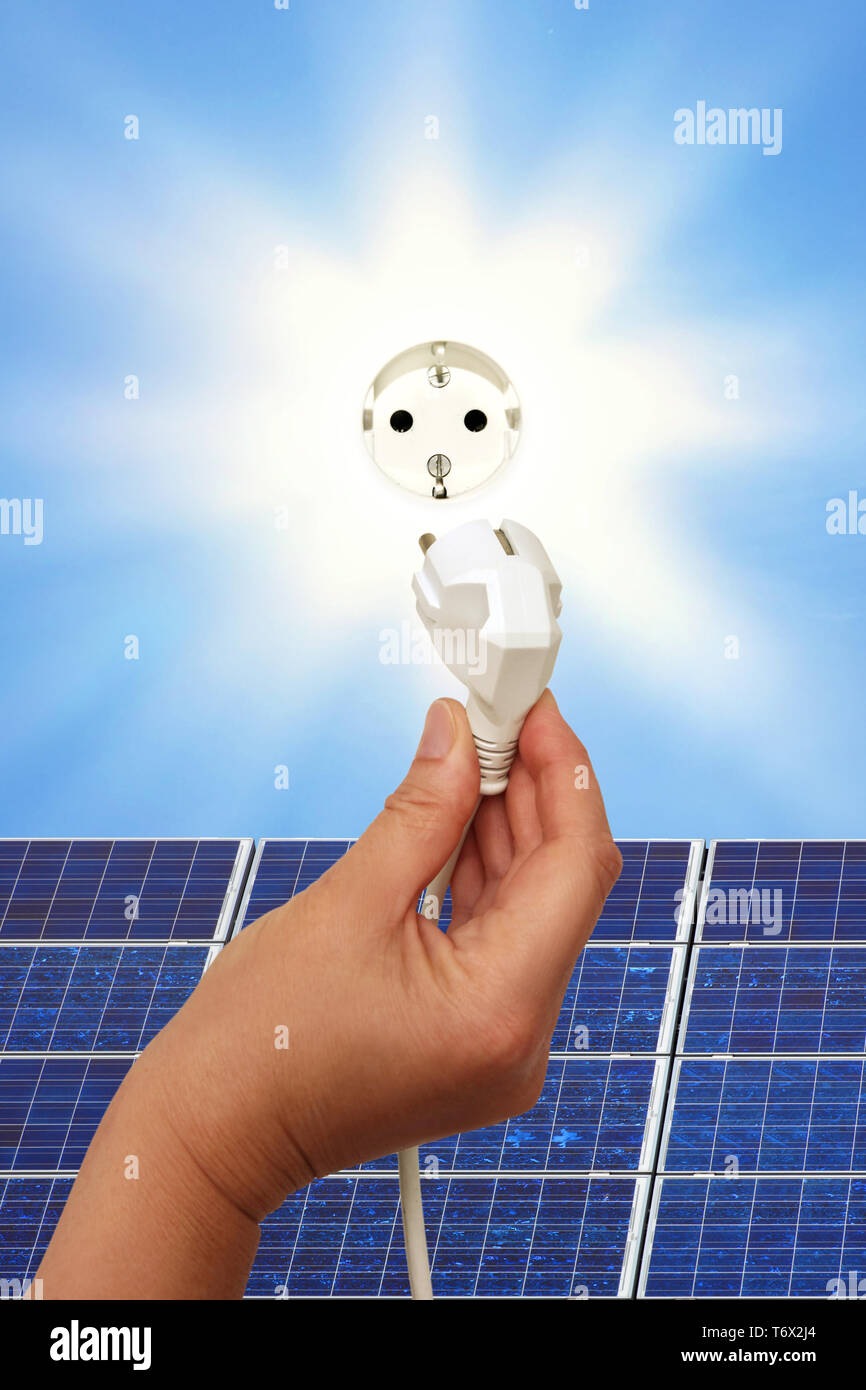 Serie gesto, mano tenere socket Foto Stock