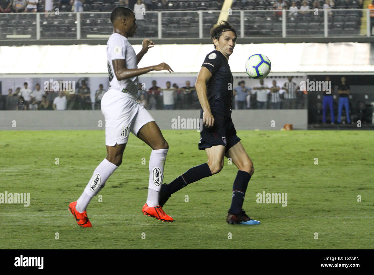 SP - Santos - 02/05/2019 - un brasiliano 2019, Santos x Fluminense - Fluminense giocatore durante una partita contro il Santos a Vila Belmiro stadium per il campionato brasiliano a 2019. Foto: Fernanda Luz / AGIF Foto Stock