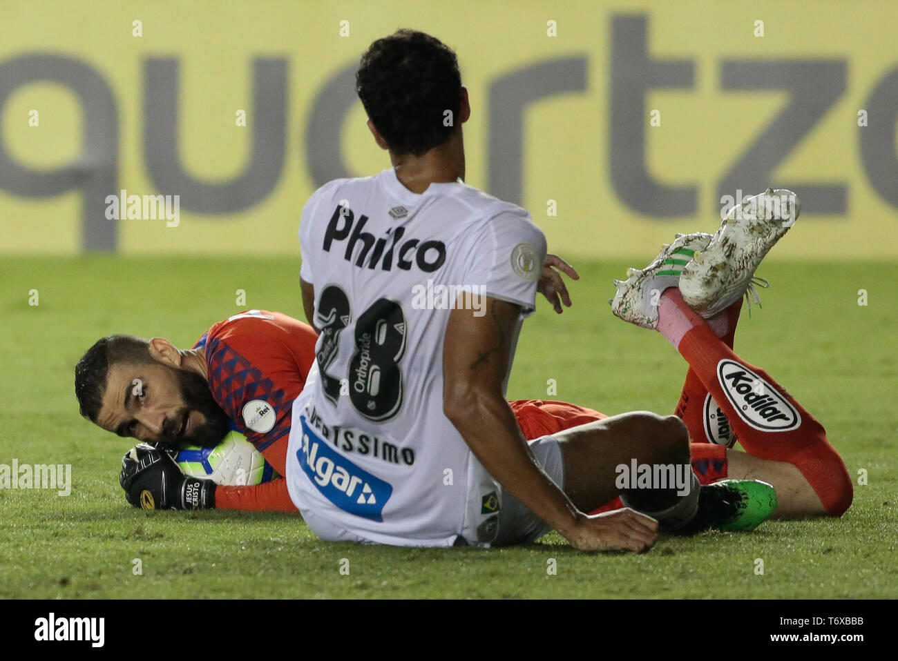 SP - Santos - 02/05/2019 - un brasiliano 2019, Santos vs. Fluminense - Santos Vanderlei giocatore durante una partita contro il Fluminense a Vila Belmiro stadium per il campionato brasiliano a 2019. Foto: Marcello Zambrana / AGIF Foto Stock