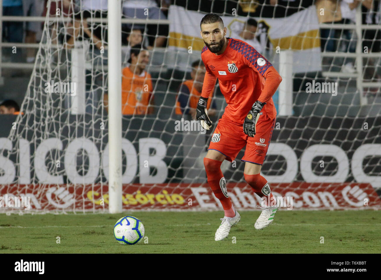 SP - Santos - 02/05/2019 - un brasiliano 2019, Santos vs. Fluminense - Santos Vanderlei giocatore durante una partita contro il Fluminense a Vila Belmiro stadium per il campionato brasiliano a 2019. Foto: Marcello Zambrana / AGIF Foto Stock