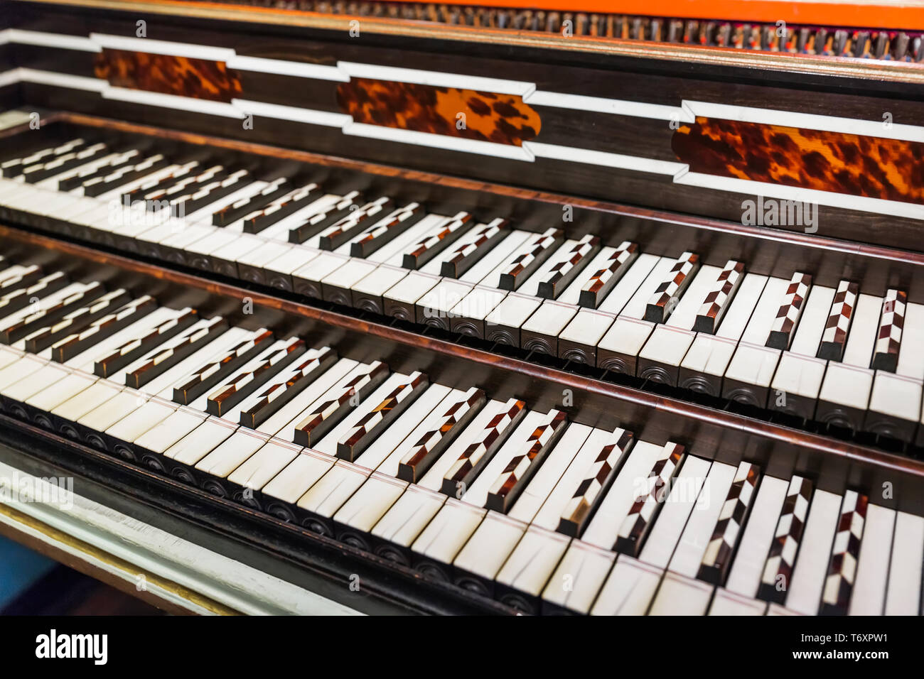 Vintage tastiera di pianoforte - musica di sottofondo Foto Stock