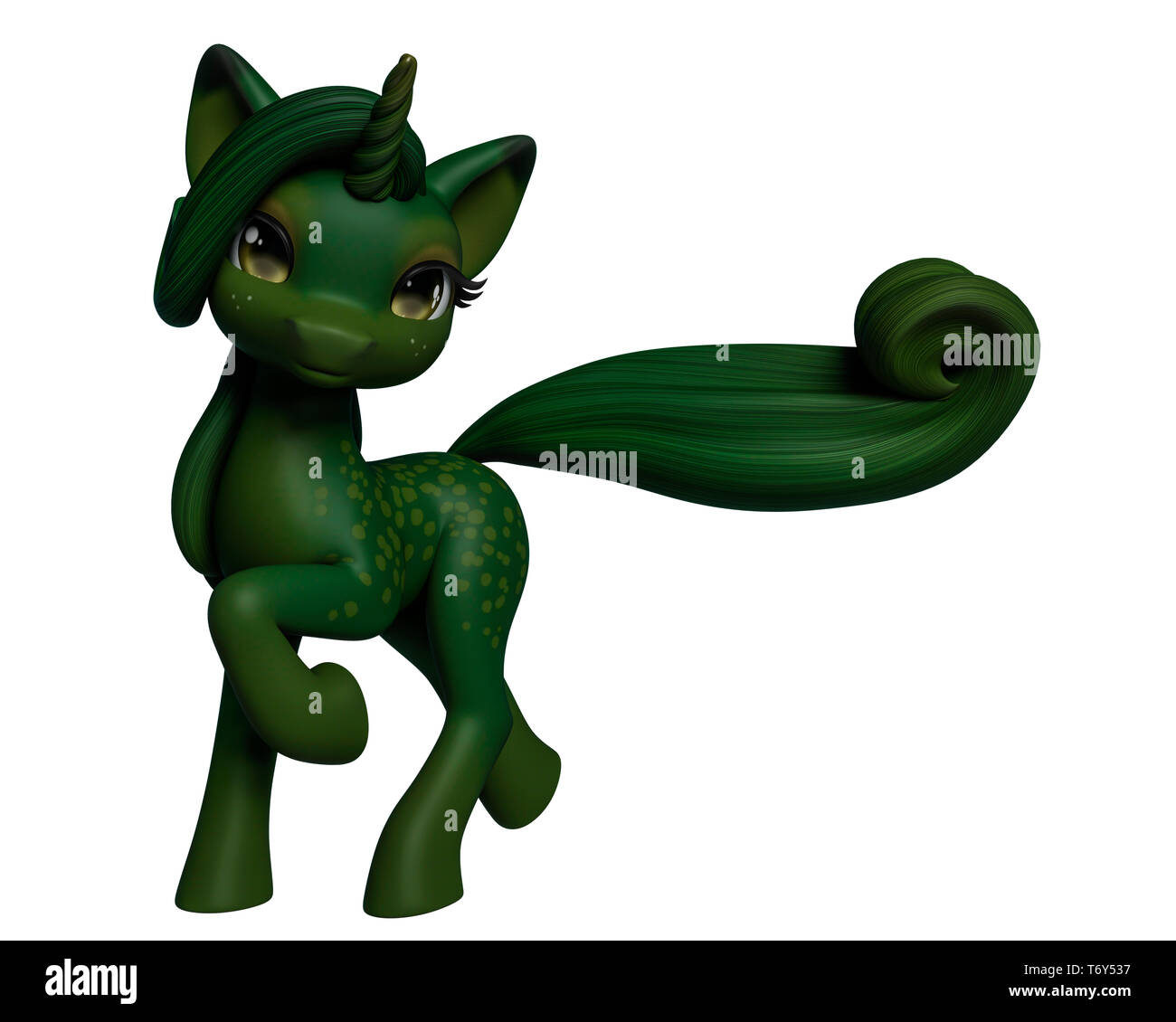 Questo grazioso unicorn cartoon per assicurarsi che metterà un po' di divertimento nelle tue creazioni Foto Stock