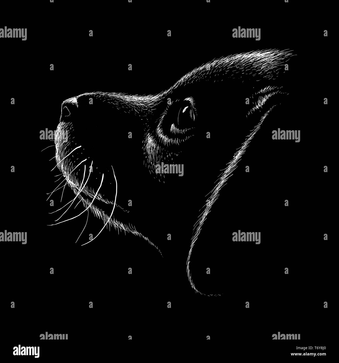 Il logo del vettore o del cane lupo per tatuaggio o T-shirt design o abbigliamento esterno. Carino stile di stampa cane lupo o sfondo. Illustrazione Vettoriale